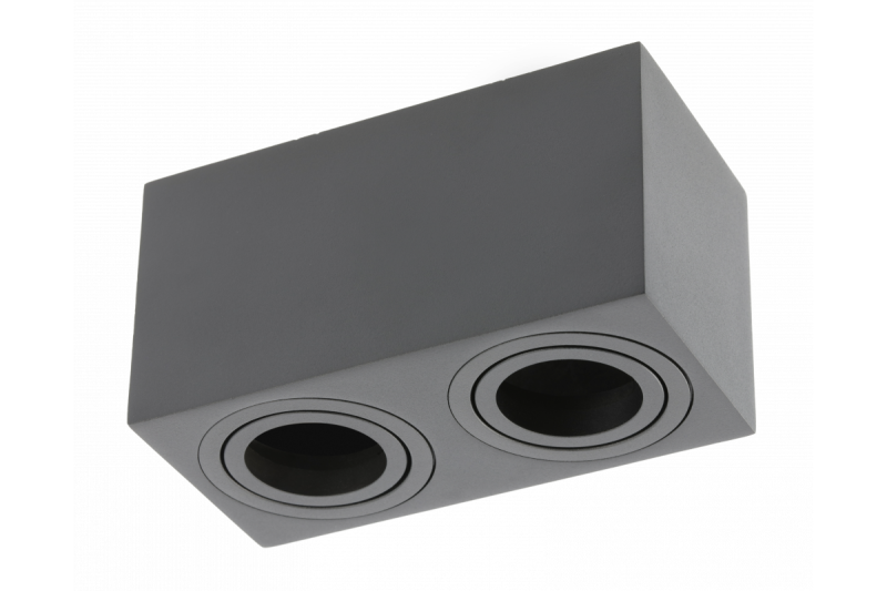 Decor Luminaire de plafond AVEIRO DUO en aluminium 160x80x85mm IP20 max 20W*2 carré noir. 1208963824