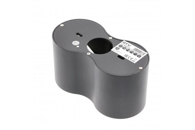 Decor Luminaire de plafond AVEIRO DUO en aluminium 160x80x85mm IP20 max 20W*2 rond noir. 1208963826