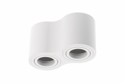 Decor Luminaire de plafond AVEIRO DUO en aluminium 160x80x85mm IP20 max 20W*2 rond blanc. 1208963827