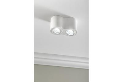 Decor Luminaire de plafond AVEIRO DUO en aluminium 160x80x85mm IP20 max 20W*2 rond blanc. 1208963827