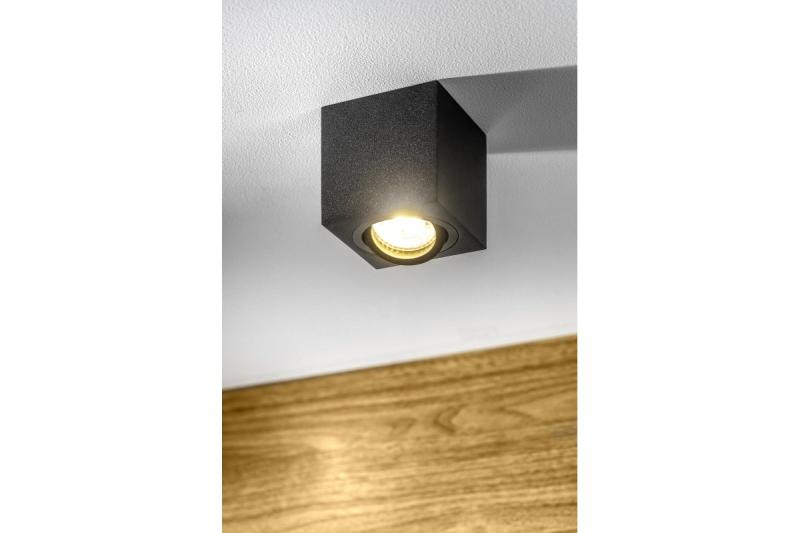 Decor Luminaire de plafond AVEIRO BIS en aluminium 80x80x90mm IP20 max 20W carré noir. 1208963836