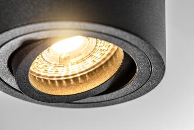 Decor Luminaire de plafond AVEIRO BIS en aluminium 80x90mm IP20 max 20W rond noir. 1208963838