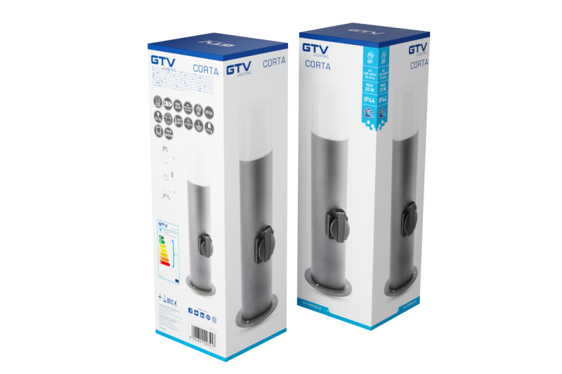 Decor Lampe de jardin CORTA-P 40 E27 MAX.25W IP44 AC220-240V 50-60Hz douille max. 3000W borne graphite. 1208963861