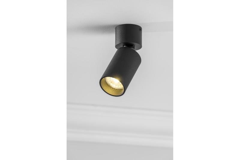 Decor Luminaire de plafond FARGO MINI en aluminium 56x150mm IP20 max 20W rond noir. 1208963877