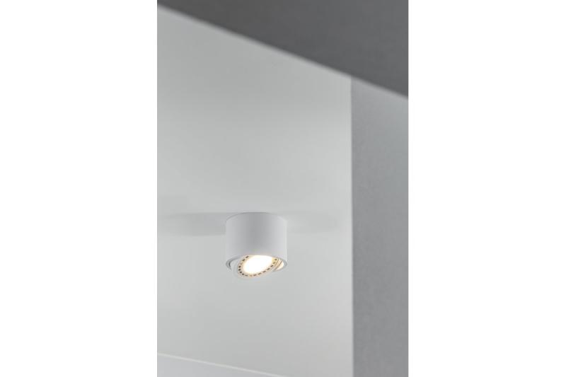 Decor Lampe de plafond ISUMI avec angle réglable en aluminium 130x100 IP20 ES111 GU10 ronde blanche. 1208963895