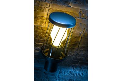 Decor KERTA-A lumière de jardin E27 MAX.12W IP44 AC220-240V 50-60Hz simple lampe murale graphite supérieure. 1208963906