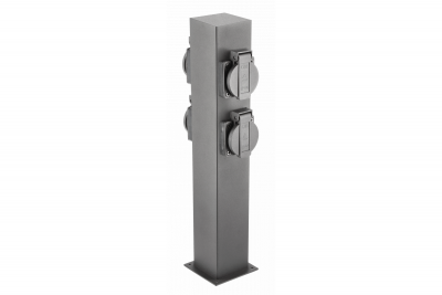 Decor Poteau de jardin LARGO-P 36 IP44 AC220-240V 50-60Hz 4 prises Schuko max.3500W graphite. 1208963917