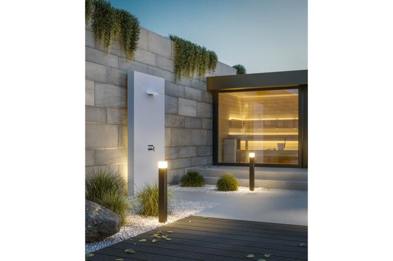 Decor Élément de jardin LARGO-P 80 E27 MAX.15W IP44 AC220-240V 50-60Hz poteau de montage graphite. 1208963921