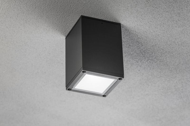 Decor Luminaire de plafond LENTO alum 100x130 IP54 max 35W carré graphite. 1208963923