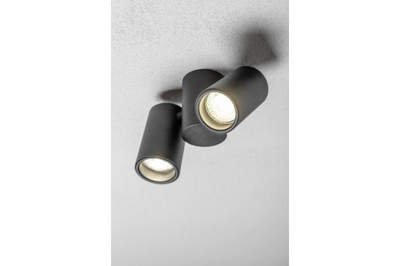 Decor Luminaire de plafond LUPO en aluminium 17.5x5.6x11.5 IP20 2*GU10 max. 50W rond noir. 1208963926