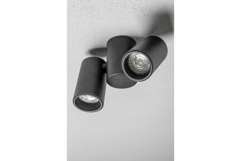 Decor Luminaire de plafond LUPO en aluminium 17.5x5.6x11.5 IP20 2*GU10 max. 50W rond noir. 1208963926