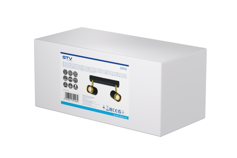 Decor Luminaire de plafond ORIO en aluminium 24.0x5.5x14.0 IP20 2*GU10 max. 50W rond noir. 1208963965