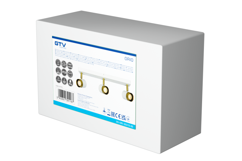 Decor Luminaire de plafond ORIO en aluminium 43.0x5.5x14.0 IP20 3*GU10 max. 50W rond blanc. 1208963966