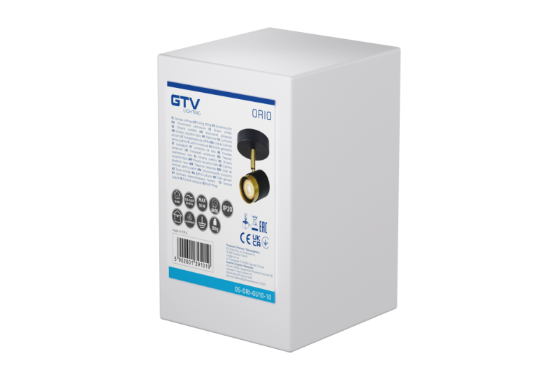 Decor Luminaire de plafond ORIO en aluminium 11.6x5.6x11.5 IP20 1*Gu10 max. 50W noir rond 1208963969