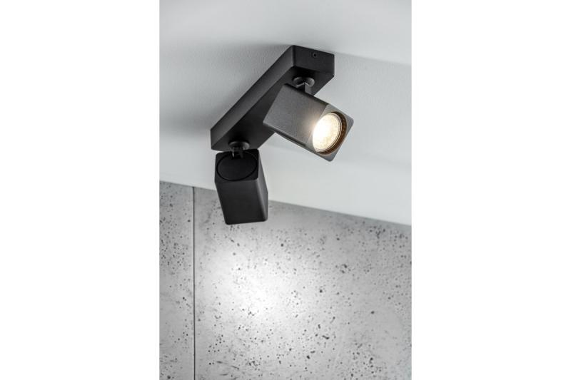 Decor Luminaire de plafond RENO en aluminium IP20 max. 20W*2 double carré noir. 1208963980