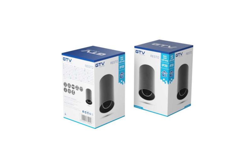 Decor Luminaire de plafond RESTO PC φ80x125mm IP20 max 20W rond noir. 1208963985