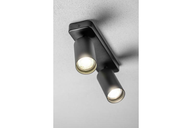 Decor Luminaire de plafond SANTO BIS en aluminium IP20 max. 20W*2 double rond noir. 1208963999