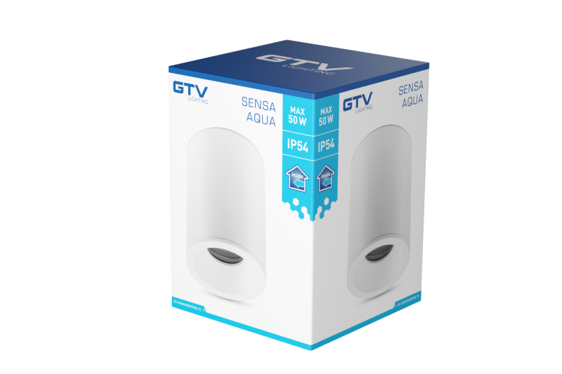 Decor Lampe de plafond SENSA AQUA en aluminium 85x115 IP54 max 50W blanc circulaire 1208964007