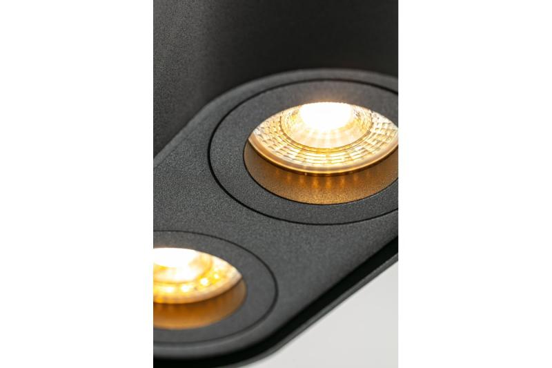Decor Luminaire plafonnier SENSO DUO en aluminium 83x165x110 IP20 max 50W rond noir. 1208964011