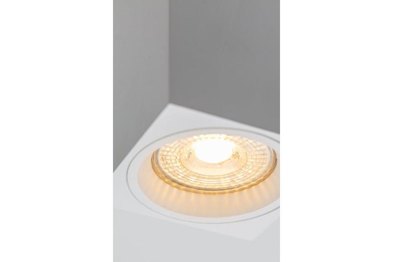 Decor Lampe encastrée de surface SENSA MINI en aluminium 70x70x115 IP20 max 50W boîtier carré blanc. 1208964014