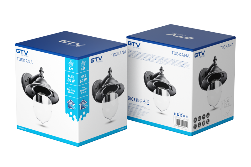 Decor Luminaire de jardin TOSKANA-AD E27 MAX.60W IP54 AC220-240V 50-60Hz noir mat 1208964026