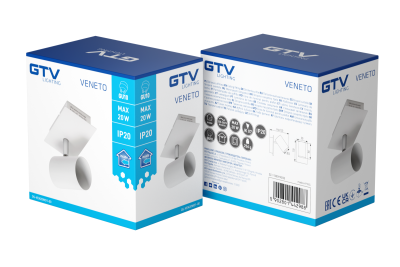 Decor Luminaire de plafond VENETO IP20 max. 20W 1 x GU10 rond blanc. 1208964035
