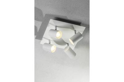 Decor Luminaire de plafond VENETO IP20 max. 20W 4 x GU10 rond/carré blanc. 1208964045