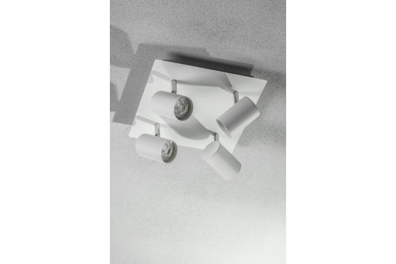Decor Luminaire de plafond VENETO IP20 max. 20W 4 x GU10 rond/carré blanc. 1208964045