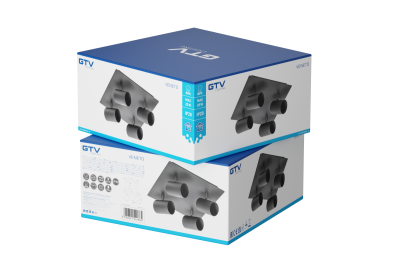 Decor Luminaire de plafond VENETO IP20 max. 20W 4 x GU10 rond/carré noir. 1208964046