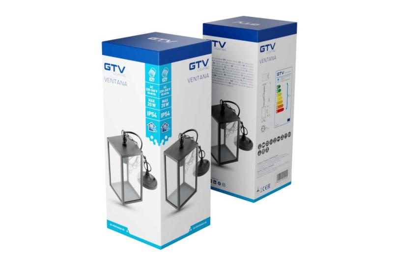 Decor Luminaire de jardin suspendu VENTANA-H E27 MAX.20W IP54 AC220-240V 50-60Hz noir 1208964047