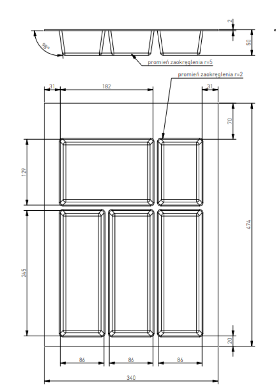 Décor Cutle Compartiments à Couverts pour Tiroir de Cuisine 400 Anthracite 1208966374