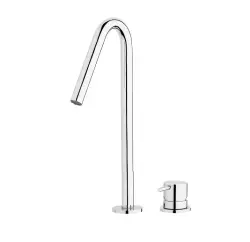 Waterevolution Flow de 2 trous robinet pour lavabo or clair avec bec haut V 120mm T1122VWGE