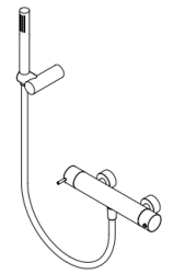 Thermostat de douche Waterevolution Flow avec ensemble de douche chromé T140TN01
