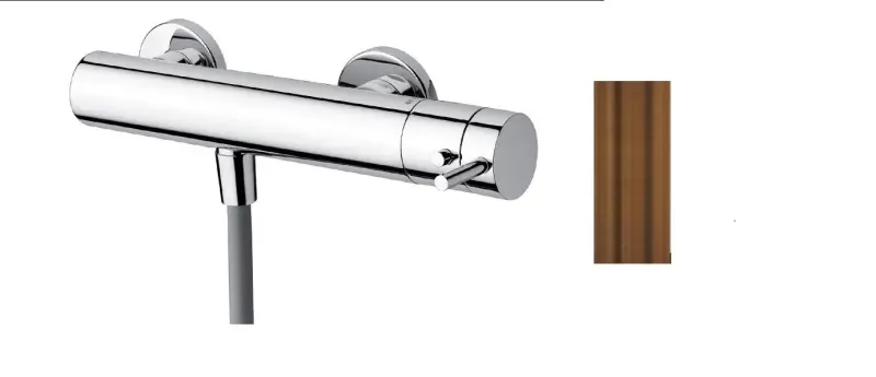 Waterevolution Flow thermostatique de douche avec ensemble de douche PVD en Cuivre brossé T140TNCPE