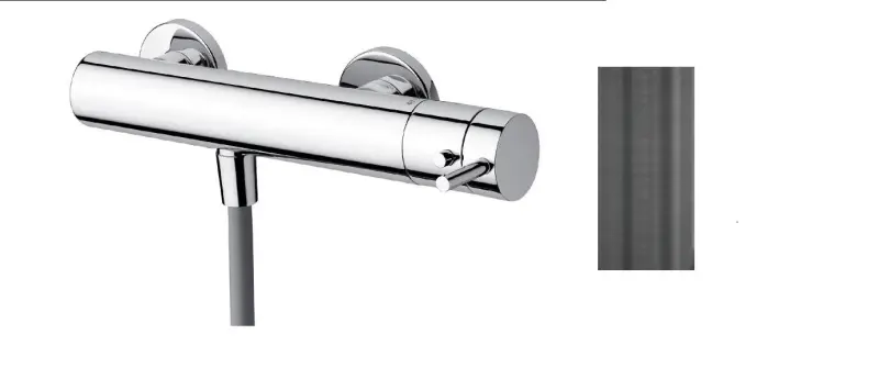 Thermostat de douche Waterevolution Flow avec ensemble de douche rond PVD Gun Metal T140TNRGME