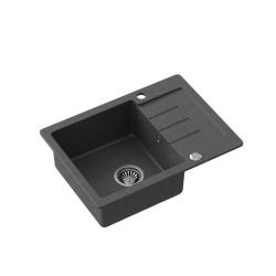 Quadri Kendal évier en granit anthracite avec égouttoir 60x44cm réversible 1208967400