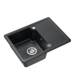 Quadri Kendal évier en granit anthracite 58x44cm avec égouttoir 1208967403
