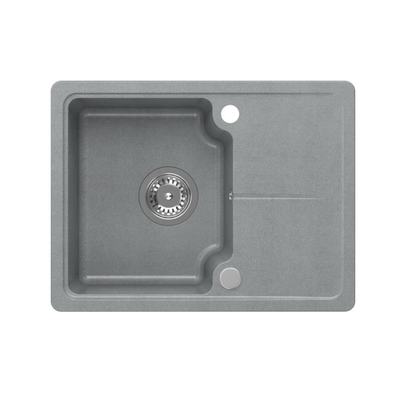 Quadri Kendal évier en granit gris 58x44cm avec égouttoir 1208967404