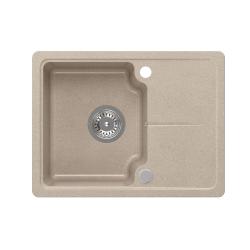 Quadri Kendal évier en granit beige sable 58x44cm avec égouttoir 1208967405