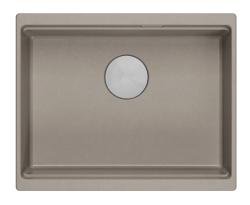Quadri Newport II évier sous-plan en granit taupe 560x450mm avec bouchon et couvercle de vidange en inox 1208967453