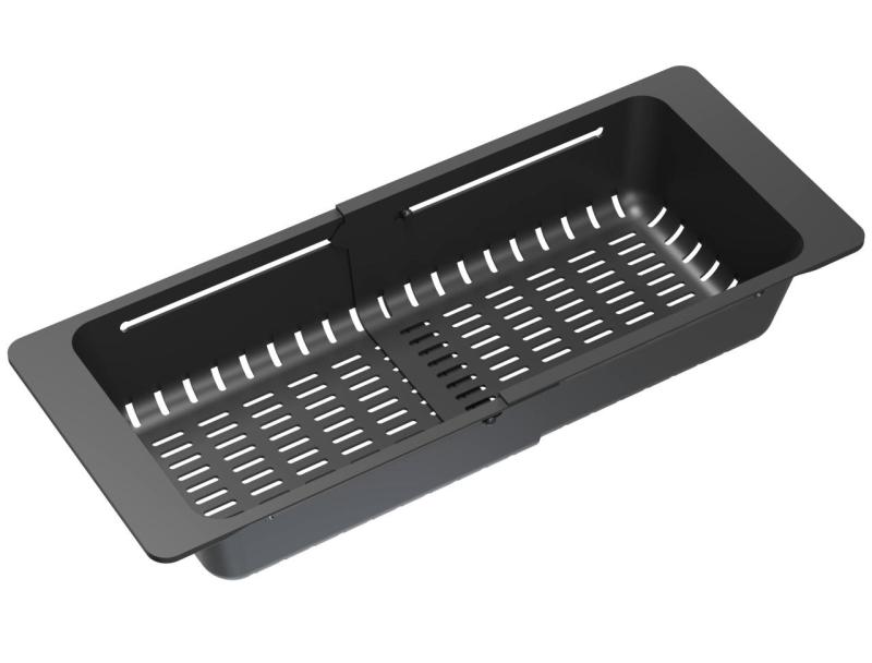 Bac à déchets réglable noir Quadri 320/460 x 185 mm pour éviers 1208967541