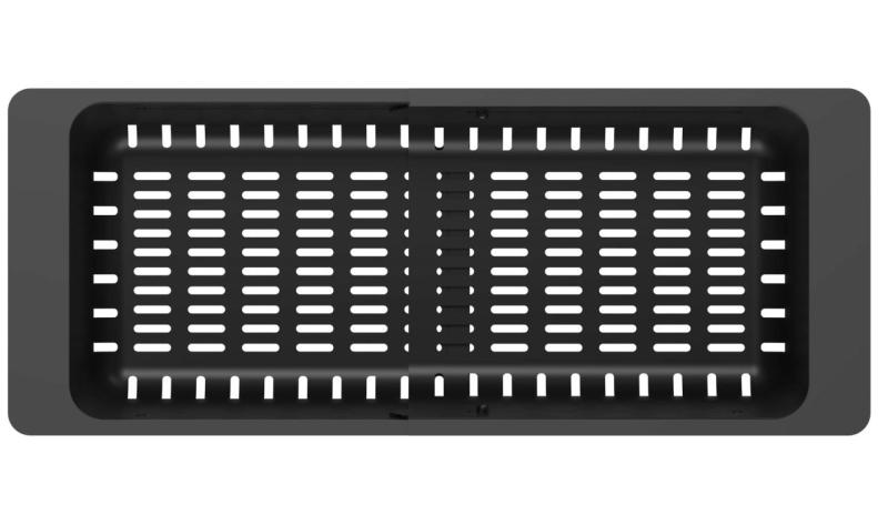 Bac à déchets réglable noir Quadri 320/460 x 185 mm pour éviers 1208967541