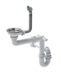 Quadri Londres ensemble d'évacuation en inox pour évier, y compris trop-plein en inox 1208967547
