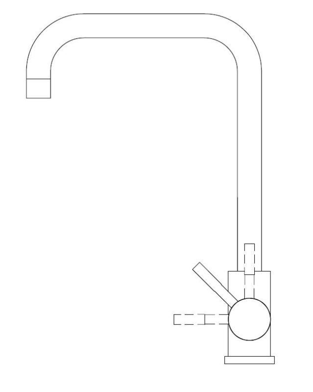 Robinet de cuisine Pure.Sink Elite Steel Pure en PVD or brossé PS8010-60