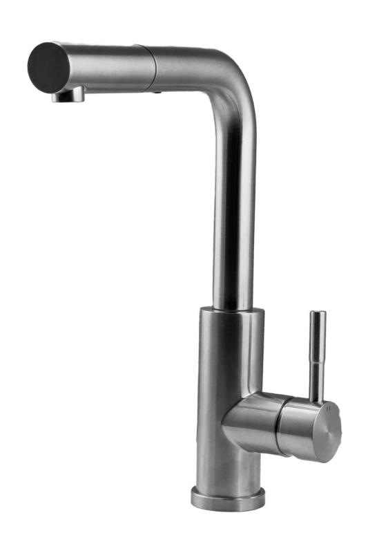 Robinet de cuisine Pure.Sink Elite Steel Spark-S en inox avec bec extensible PS8041-02
