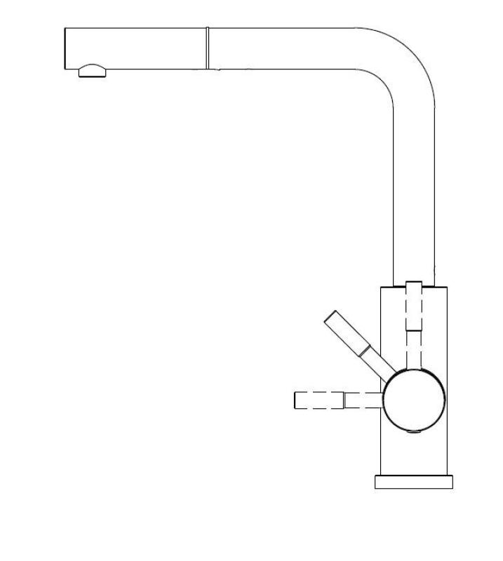 Pure.Sink Elite Steel Spark-S robinet de cuisine PVD Gun Metal avec bec extractible PS8041-61