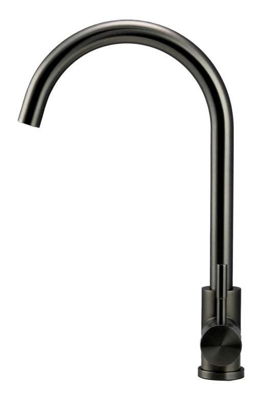 Robinet de cuisine Pure.Sink Elite Steel Stream en acier PVD Gun Metal PS8044-61.