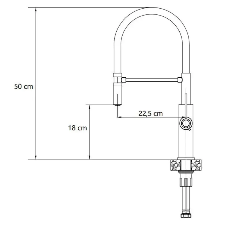 Quadri Retford Mitigeur de Cuisine Blanc avec Finition Cuivrée et Bec Flexible Blanc 1208967673