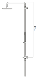 Waterevolution Flow combinaison de douche thermostatique avec douche de tête PVD cuivre brossé 250mm T141TN25CPE