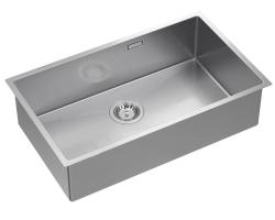 Aquadesign Zara Évier en Inox 74x44cm Sous-Montage, Montage à fleur et Montage Supérieur avec Bouchon en Inox - 1208967758